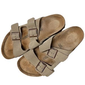 Birkenstock Men’s Arizona Suede Sandals Size EU42 | US Men 8.5 Taupe Birkenstock